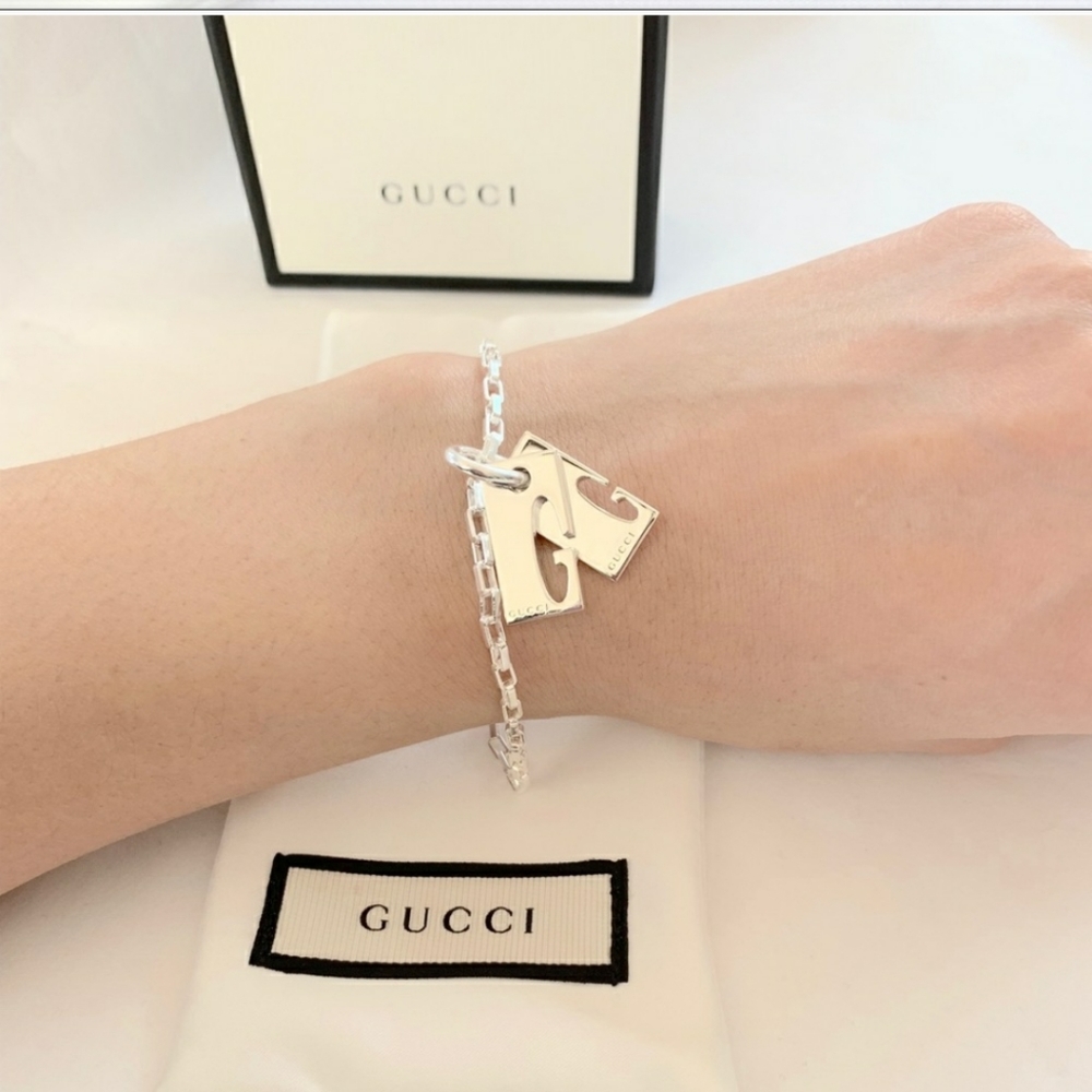 NEW authentic GUCCI sterling silver G bracelet - Picture 8 of 8